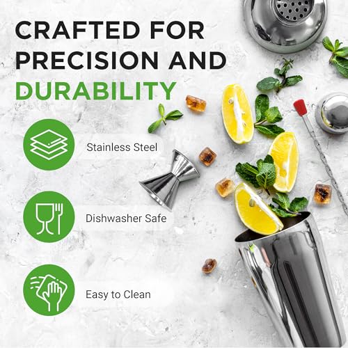 image for NutriChef 3 Piece Bartender Set | Professional Margarita Mixer & Cockt