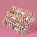 Sooyee 72 Bottles Acrylic 5 Layer Nail Polish Rack Tabletop Display Stand,Clear 5 Tier Lipstick Holder Essential Oils Shelf 15.7x7.8x7.5 Inch,Pack of 1