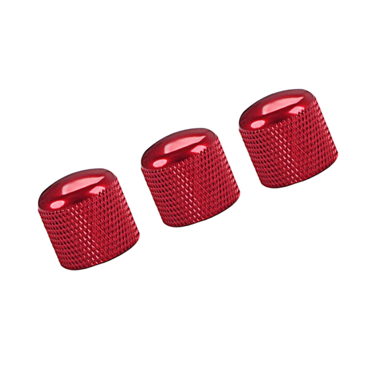 ibasenice 3pcs Red Guitar Volume Tone Knob for Electric Guitar Part Replacement Metal Effect Pedal Control Amplifier Knobs