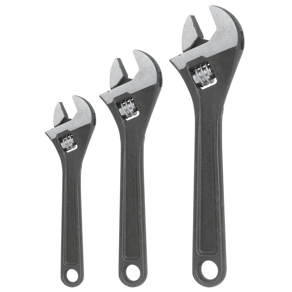 Proto J795SA - Juego de llaves ajustables de óxido negro de 3 piezas