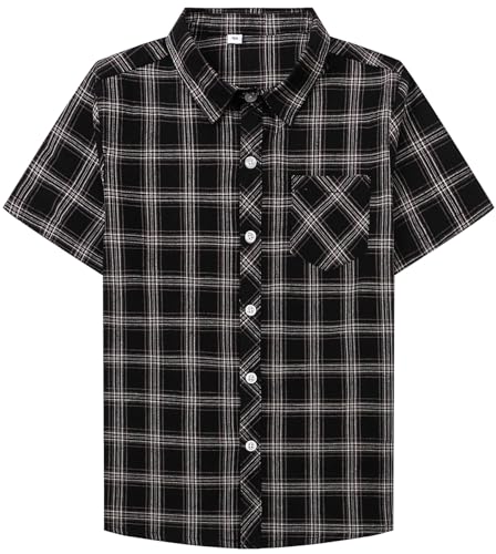 Image of SANGTREE Summer Button Down Shirts Cottn Tops for Men Women Boy Girl