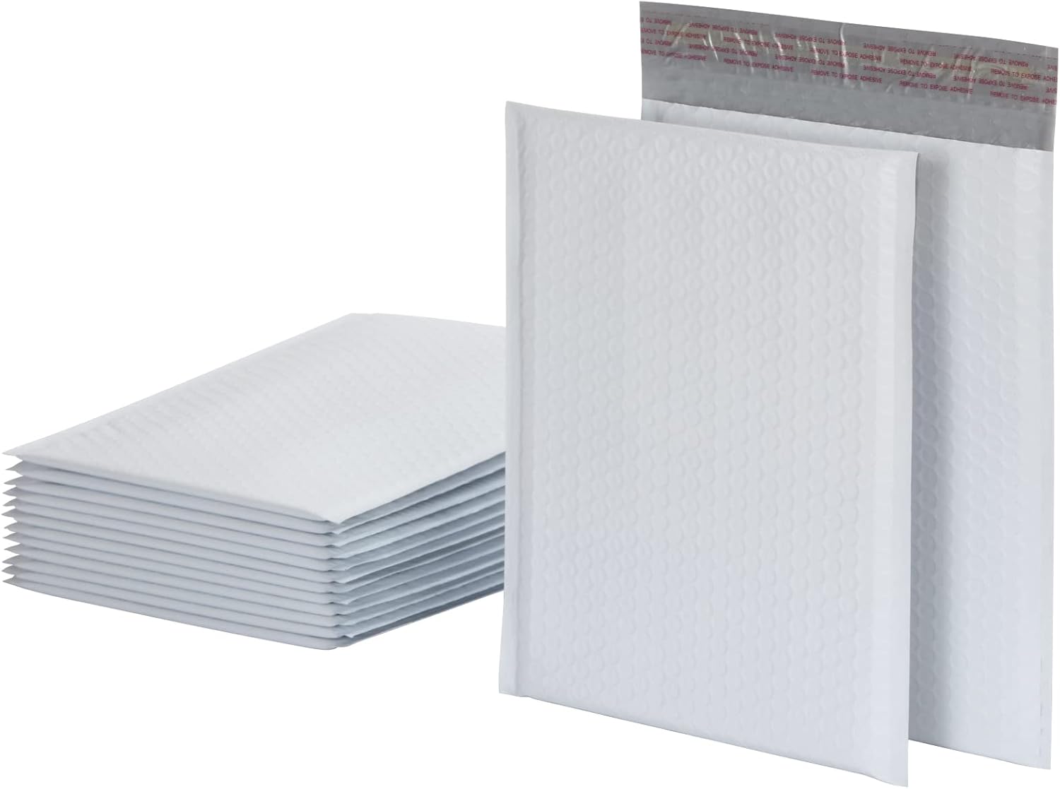 Quality Park Bubble Mailers, White Poly Mailers (6 x 10 Inch, 25 Count) and (8.5 x 11 Inch, 25 Count)