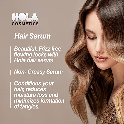 Hola Cosmetics Professional Hair Serum for Women & Men with Goodness of Vitamin E & F | All Hair Types| Tangle Free & Frizz Free | Everyday Styling| Strong, Vitalizing Serum Stops Falling Hair| Intensive Hair Growth Treatment| 100% Vegan| 120ml - Image 4