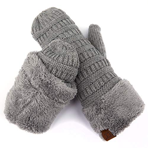 Guantes de invierno mujer C.C CG-36 en gris con forro polar 3