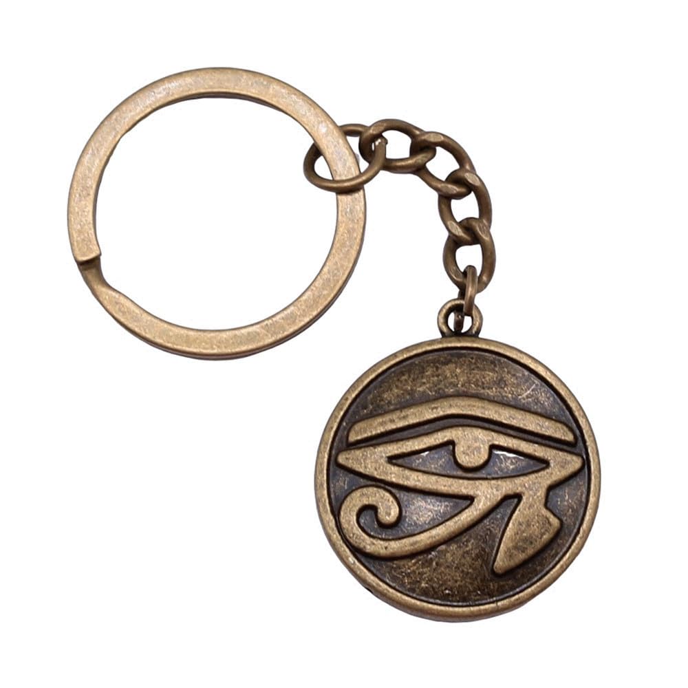 Wysiwyg Unisex A02-1Pcs-27Mm 1Pcs 27Mm Eye Of Horus Charms Keyrings Antique Bronze Color Zinc Alloy Ring Size 28Mm