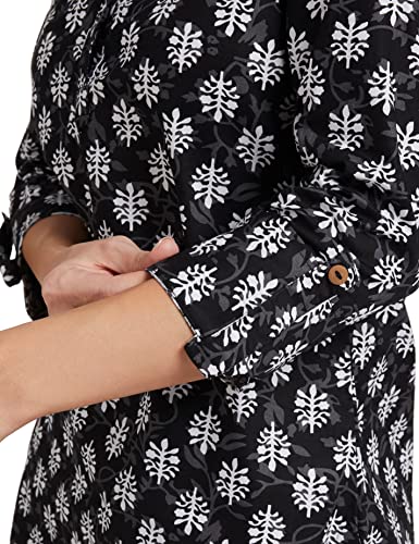 Image of Amazon Brand - Myx Women Printed Regular Cotton Short Kurti (Available in Plus Sizes)