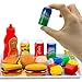 Pretend Play Kitchen Mini Foods Set for Kids Hamburger Fries Noodles Drink with Tray Playset,Play House Kitchen Accessories Role Toys Birthday Gifts for Boys Girls 3 4 5 Yrs (31Pcs Hamburger Chips)