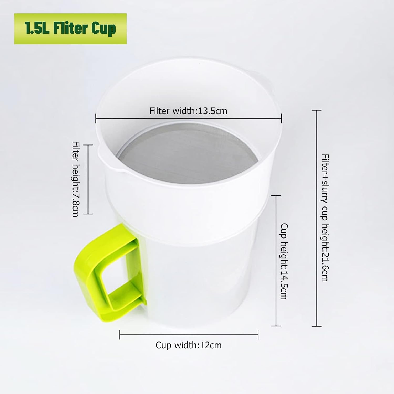 ?????? 1.5 Quart Food Strainer Yogurt Strainer Maker,Stainless Steel Mesh,Soy Milk Juice Filter for Vegetable Fruit Juice