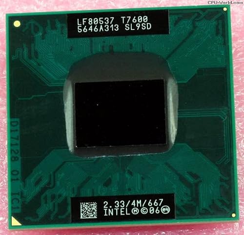 Intel Core 2 Duo T7600 Sl9Sd Laptop Cpu Used 2-Core 2-Thread Mobile Processor 2.3 Ghz 4M 34W Socket M / Mpga478Mt #TOP2