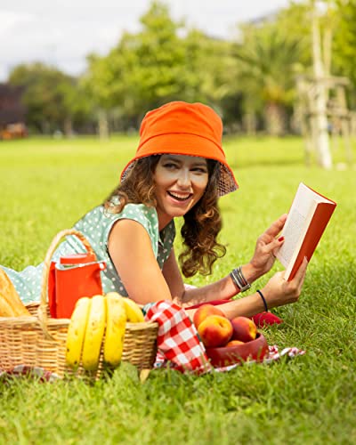 Cotiny 8 Pack Bucket Hats Summer Beach Sun Hat Cotton Reversible Hats Bulk For Women Men Camping Hunting Traveling Fishing (Color Set 2) #TOP4