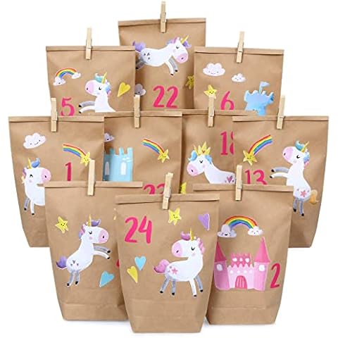 DIY Unicorn Advent Calendar with 24 Bags Cover