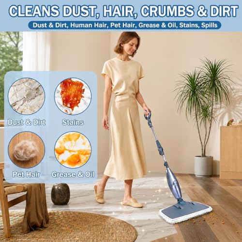 Image of 6 Pack Steam Mop Replacement Pads Compatible with Shark S1000, S3101, S3202, S3250, and S3251, Reusable Microfiber Steam Mop Pads for Sealed Hardwood, Tile, Laminate & Vinyl, White Towel