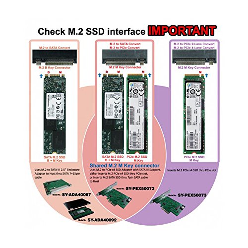 Adaptador 2.5" SATA III a M.2 B-Key SSD con carcasa aluminio miniatura 2