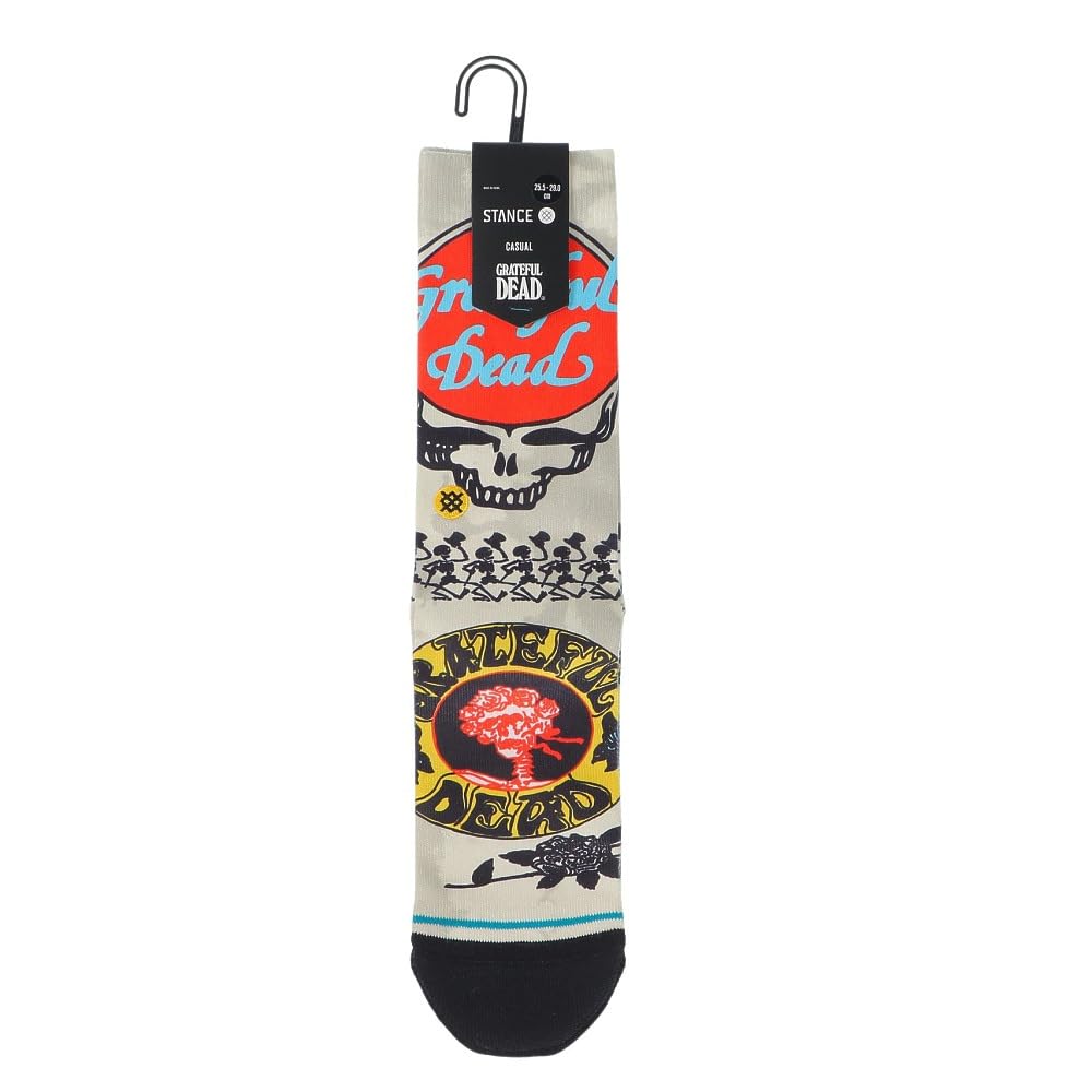 Stance Grate Crew Socks Grateful Dead White Calf Medium
