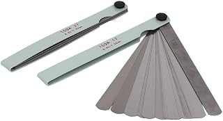 New Lon0167 0.02mm-1.0mm Thickness Featured 17 Leaves Metal reliable efficacy Feeler Filler Gauge Measure Tool 2pcs(id:7fc 84 32 3ec)