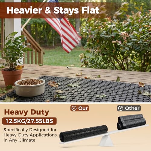 jxgzyy Ringgummimatte Antirutschmatte Schmutzfangmatte Gummimatte fußmatte außen Drainagematte für Eingangsbereich, Garage, Küche & Außenbereich 100 x 150cm