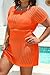 Aqua Eve Women's Plus Size Swimsuit Cover Up - Crochet Bathing Suit Coverup 2025 Short Sleeve Beach Dress Swimwear Neon Orange 22 Plus