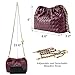 Joryin Woven Women's Crossbody Bag & Evening Purse, Trendy Dumpling Clutch & Hobo Cloud Shoulder Bag Trendy Dumpling Clutch Vegan Leather, Wine