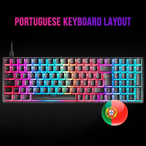 MKULTRA, Tastiera Meccanica RGB Nero, Compatta 96%, Switch Outemu SQ Marrone, Portoghese-US - Tastiera gaming - Immagine 5