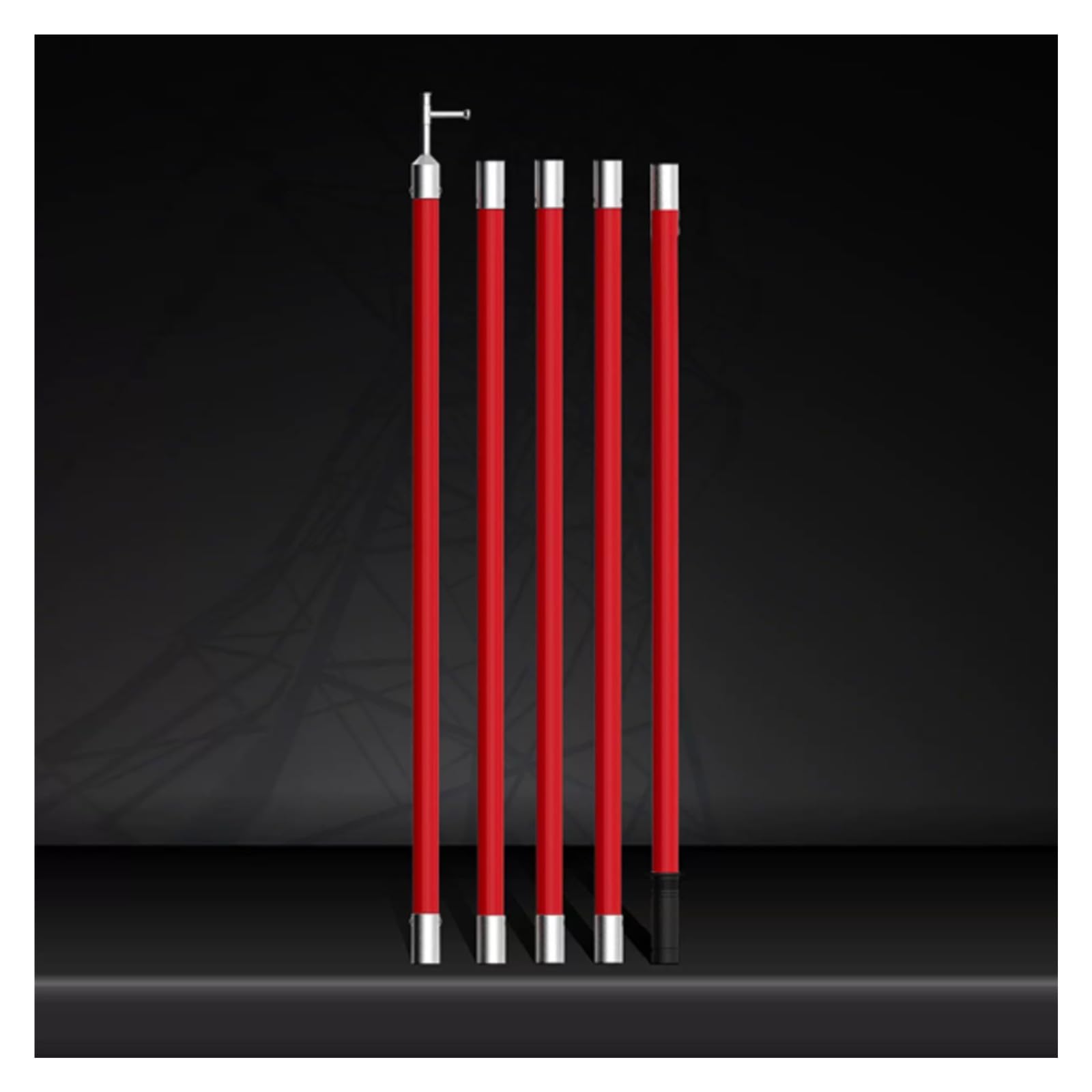 Vyrata High Voltage Insulated Rescue Hook Hot Stick - Electrical Safety Pole(4-Section13ft/157/4m)