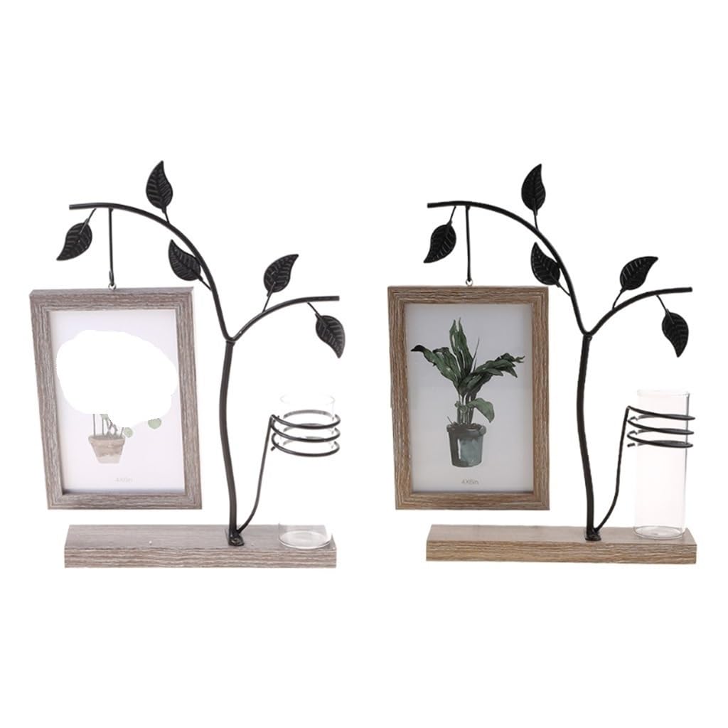 Cornici, Cornici for Foto Verticali Da Scrivania for Albero In Metallo 4x6 for Famiglie Con Vetro(Argento)