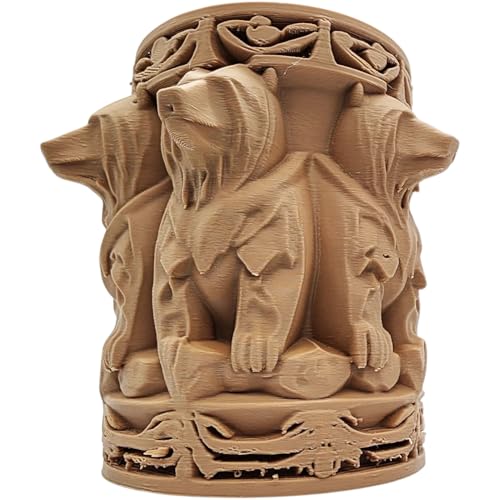 Wood Carved Bear Vase & Pen Holder - 3D Printed Canada