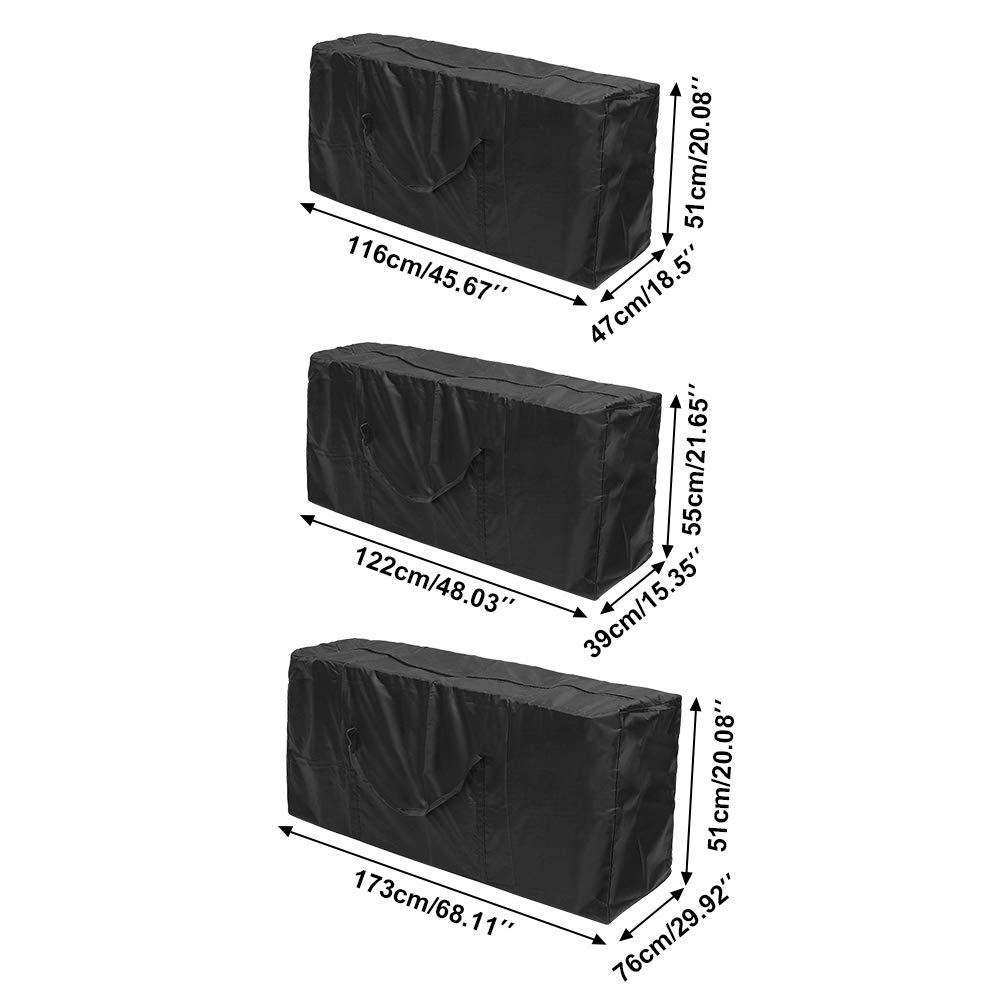 Borsa per Cuscini da Giardino Impermeabile Oxford Anti UV Albero di Natale con Maniglie 173x76x51cm