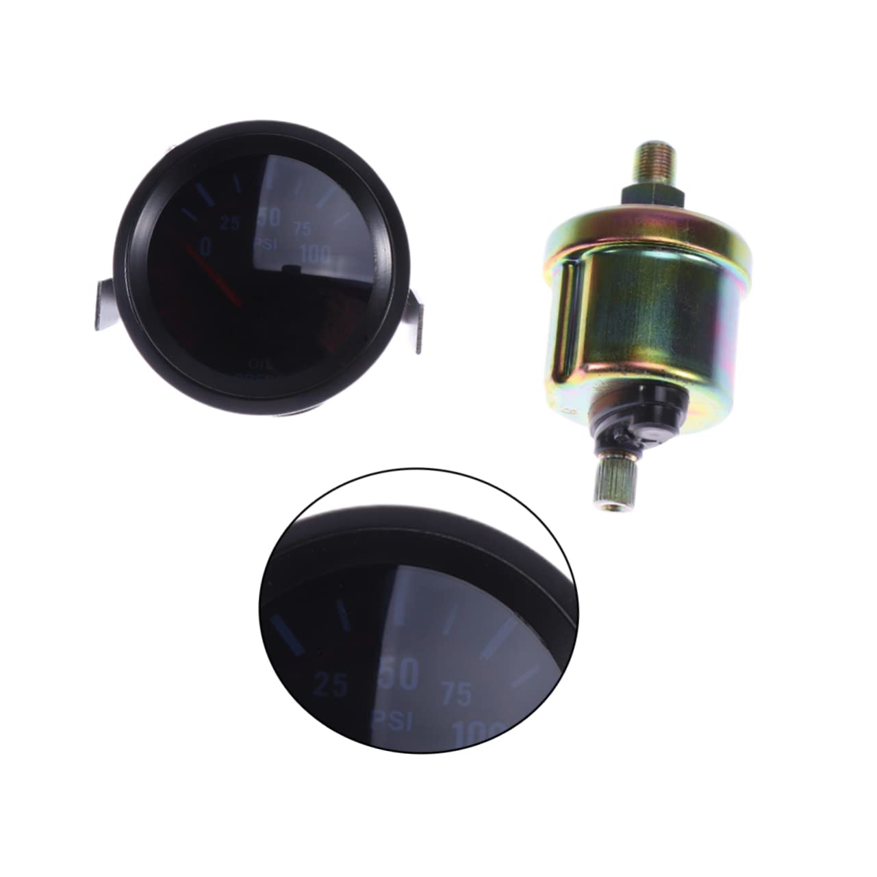 Universelle 12v 52mm Öldruckanzeige für Autos, Kunststoff