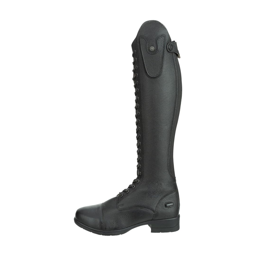 SUEDWIND FOOTWEAR Kinder-Reitstiefel aus Leder Nova Kids Fun Leather Polo – Stiefel zum Reiten – Polo-Schnürung, SBS 8 Reißverschluss & Ortholite-Innensohle – schwarz – Gr. 29-41