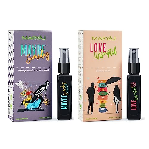 Maryaj Rain Check? EDP and Mad Love EDP and Maybe Someday EDP and Love Unscripted EDP (Pack of 4, Each 8ML) Long Lasting Scent Spray Gift For Men and Women - Image 3