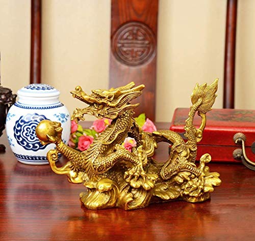 銅 細工 龍如意 開運 風水 招財 置物 工芸品 Amazon.co.jp: (イスイ) YISHUI 風水グッズ 置物 龍 銅製 金運