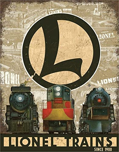 Desperate Enterprises Lionel Trains Legacy Tin Sign - Nostalgic Vintage Metal Wall Decor - Made in USA - 12.5" W x 16" H
