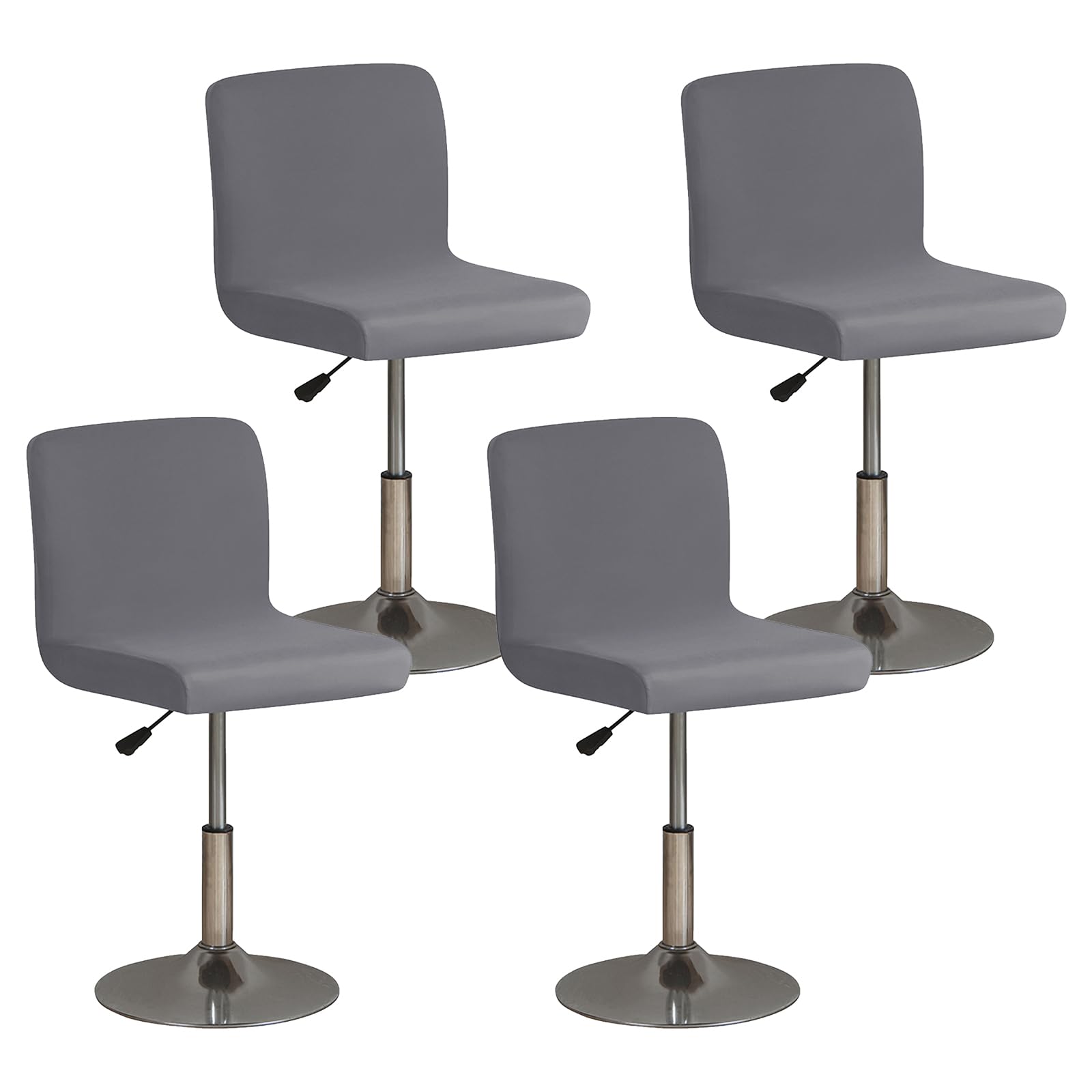 MeYuxg Bar Stool Covers with Backs,4 Pack Stretch Washable Bar Stool Chair Covers,Square Seat Stool Covers for Swivel Chair Dining Chair Counter Stool Pub Chair, Furniture Chair Cover-Gery โ image 1