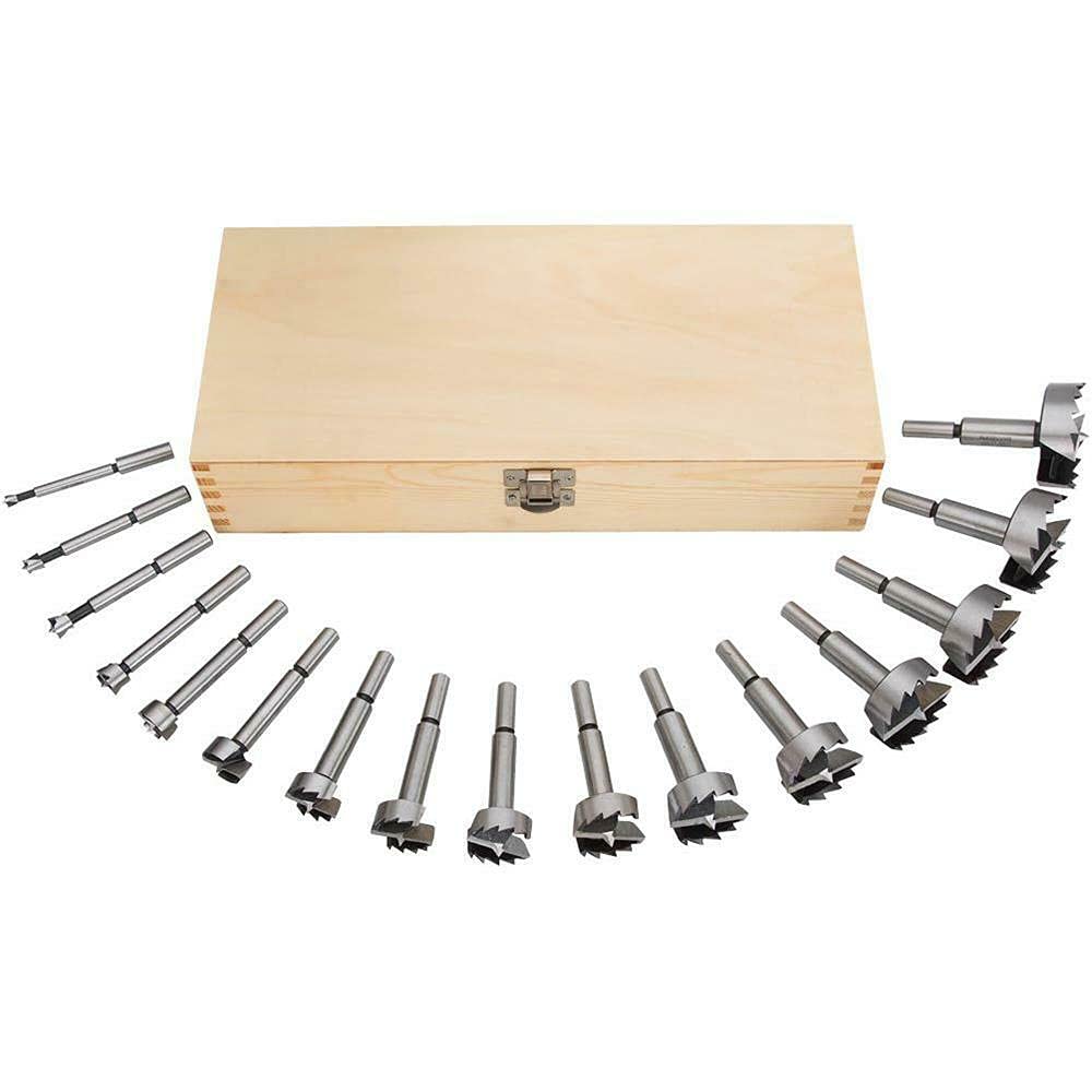 16 pcs Forstner Bit Set Woodworking Wood Drill Bits Kit New