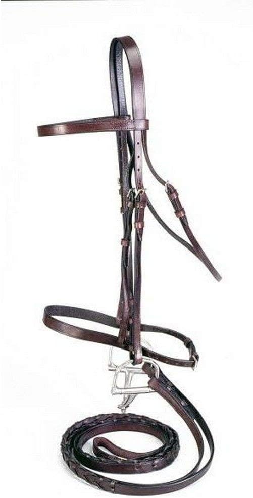 SilverFox Laced Rein Snaffle Bridle