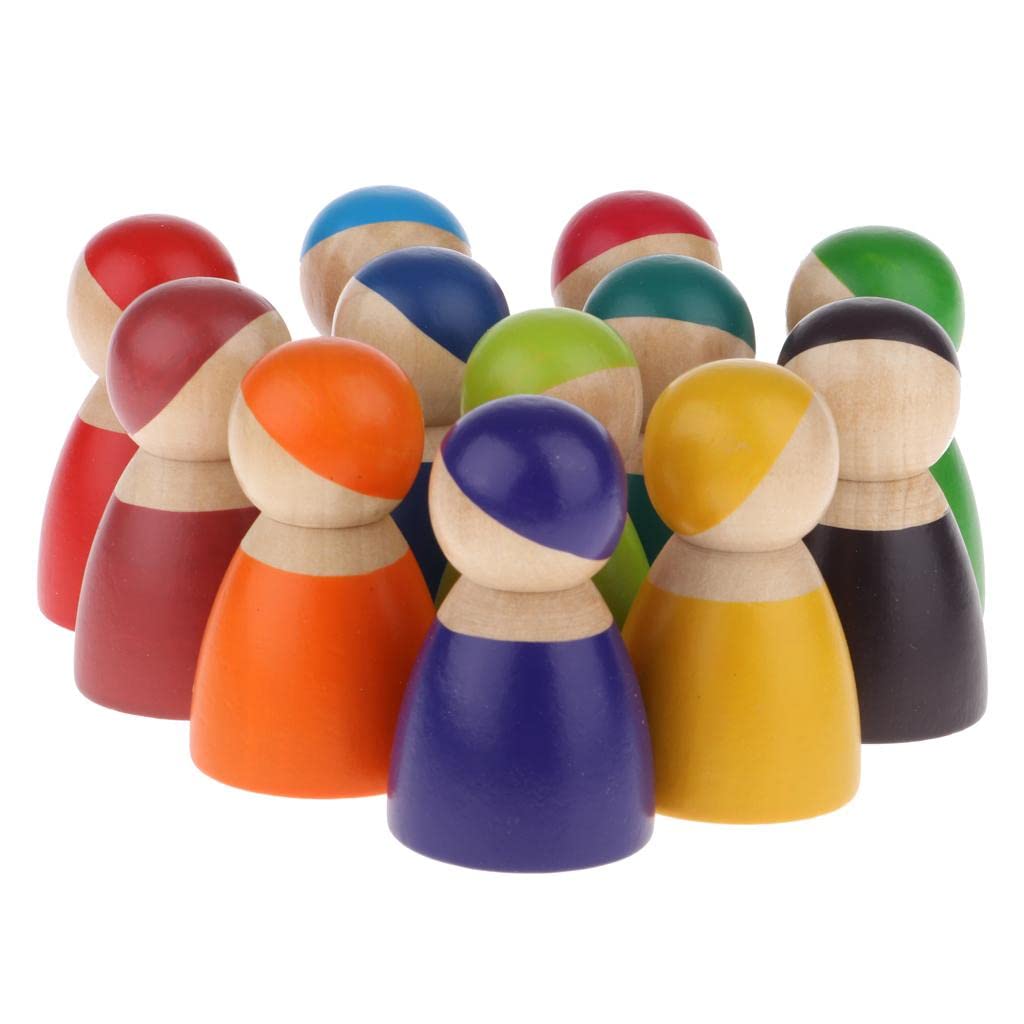 Madera, Muñecos de de Madera Coloreados