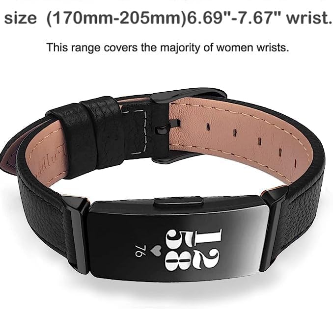 Miniatura 2 de Bandas compatibles con Inspire 3 mujeres y hombres, accesorios de cuero, correa de muñeca compatible con Inspire 3 (Inspire 3, negronegro)
