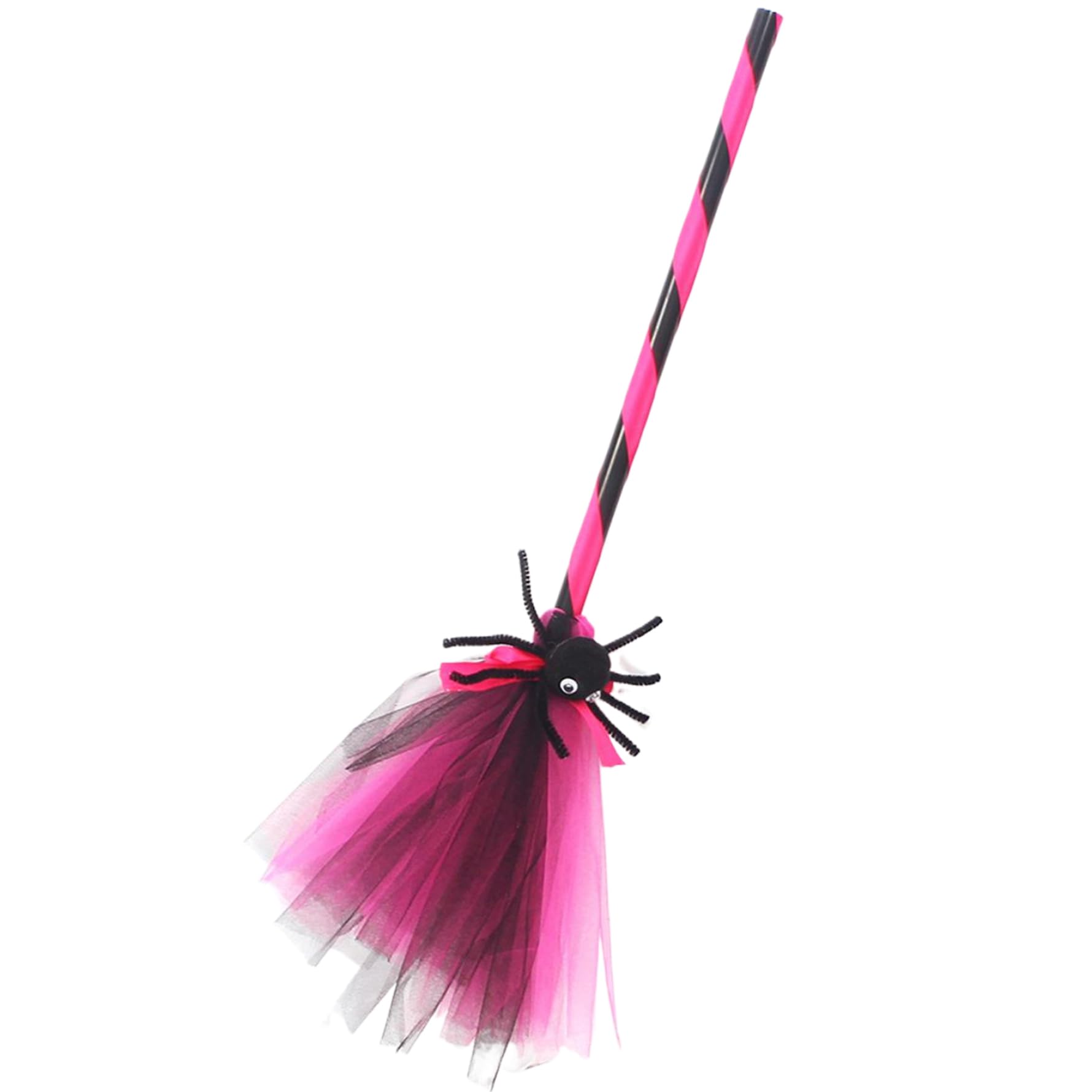 Comebachome 26" Plastic Witches Broomstick, Funny Flying Witch Broom Halloween Haunted House Decor