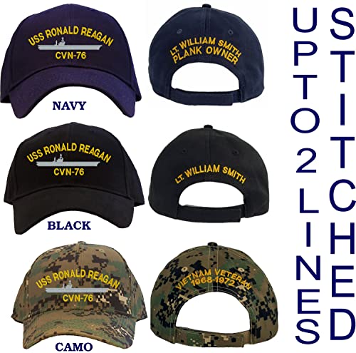 Gorra bordada personalizada USS Ronald Reagan CVN-76 miniatura 3