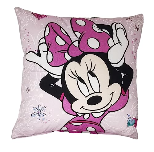 Theonoi Housse de coussin décorative pour enfant - 40 x 40 cm - Sans rembourrage - Sans coussin - En coton (Minnie)