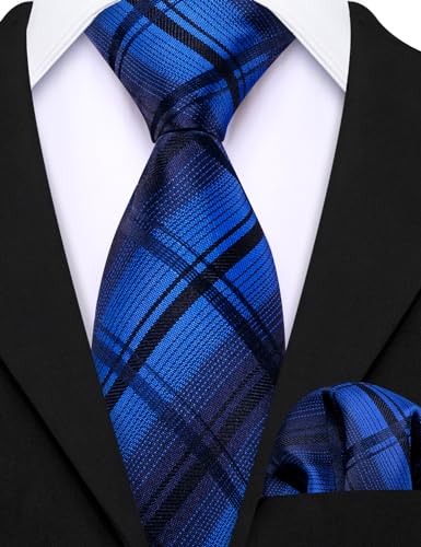 Image of Barry.Wang Boys Ties School Pre-Tied Kids Necktie Handkerchief Clip Set Uniforms Child Ties for 8-14 Years Wedding Party