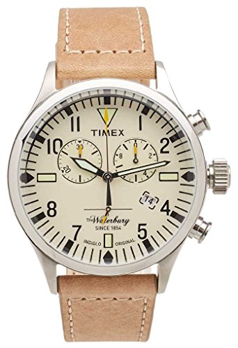 Image of Timex Waterbury Watch TW2P84200 - Leather Gents Quartz Chronograph