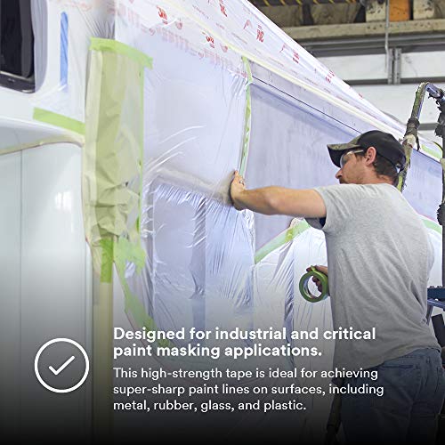 Image of 3M High Performance Green Masking Tape 401+, 1490 mm x 55 m, 6.7 mil, untrimmed, 1 per case