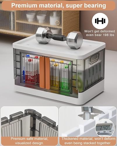 Image of Plastic Cupboard For Clothes Storage, Foldable Plastic Cupboard For Storage, Foldable Wardrobe For Kitchen Cupboard For Storage, Cupboard For Bedroom Living Room And Office (1)
