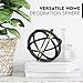 Everydecor Decorative Sphere for Home Decor - Black & Gold, Hand Painted, Modern Decorative Balls for Living Room, Bedroom, Kitchen, Bathroom, Office - Table Decorative Orbs for Centerpiece