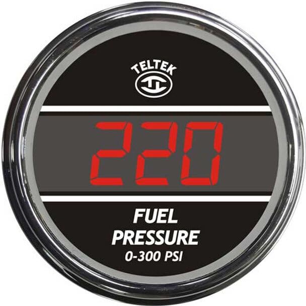 Replacement for Kenworth T600B Year 2000 RED Digital Fuel Pressure Gauge 0-300 PSI by Technical Precision