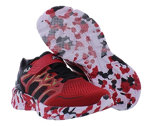 Fila Wanderun Strap Mashup Boys Shoes Size 12, Color: Red/Black2