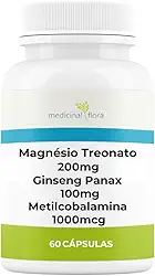 Magnésio Treonato + Ginseng Panax + Metilcobalamina - 60 Doses