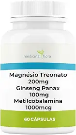 Magnésio Treonato + Ginseng Panax + Metilcobalamina - 60 Doses