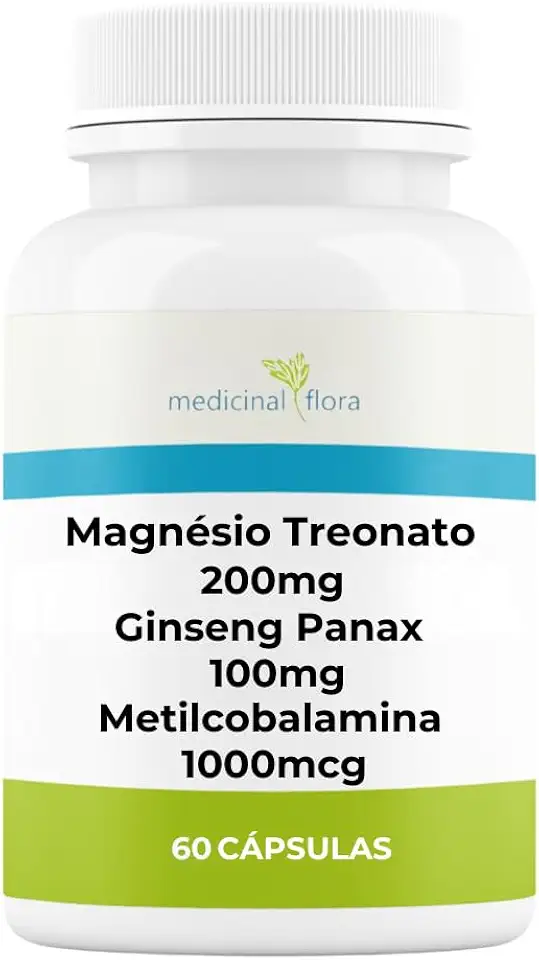Magnésio Treonato + Ginseng Panax + Metilcobalamina - 60 Doses